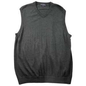 Hart Shaffner Marx Extra Fine Merino Wool Sweater Vest 2XB Sleeveless V-Neck